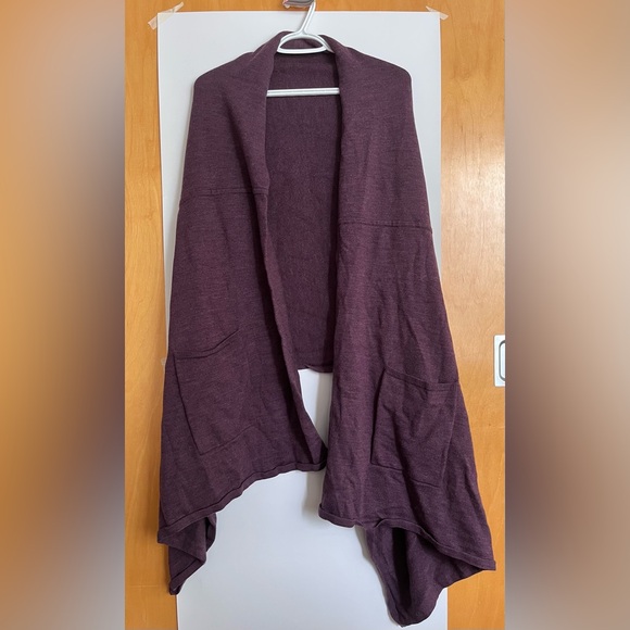 Lululemon Live Freely Merino Wool Wrap Deep Purple O/S - Picture 4 of 5